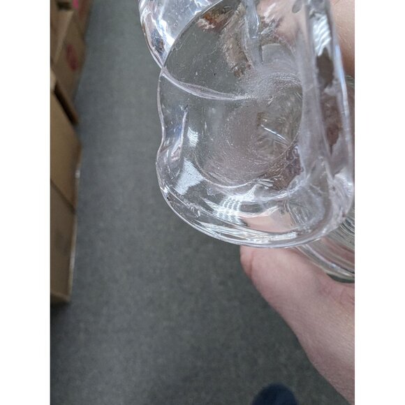 Optic Swirl Oil Cruet Light Pink No Stopper 5" Tall - Picture 7 of 7